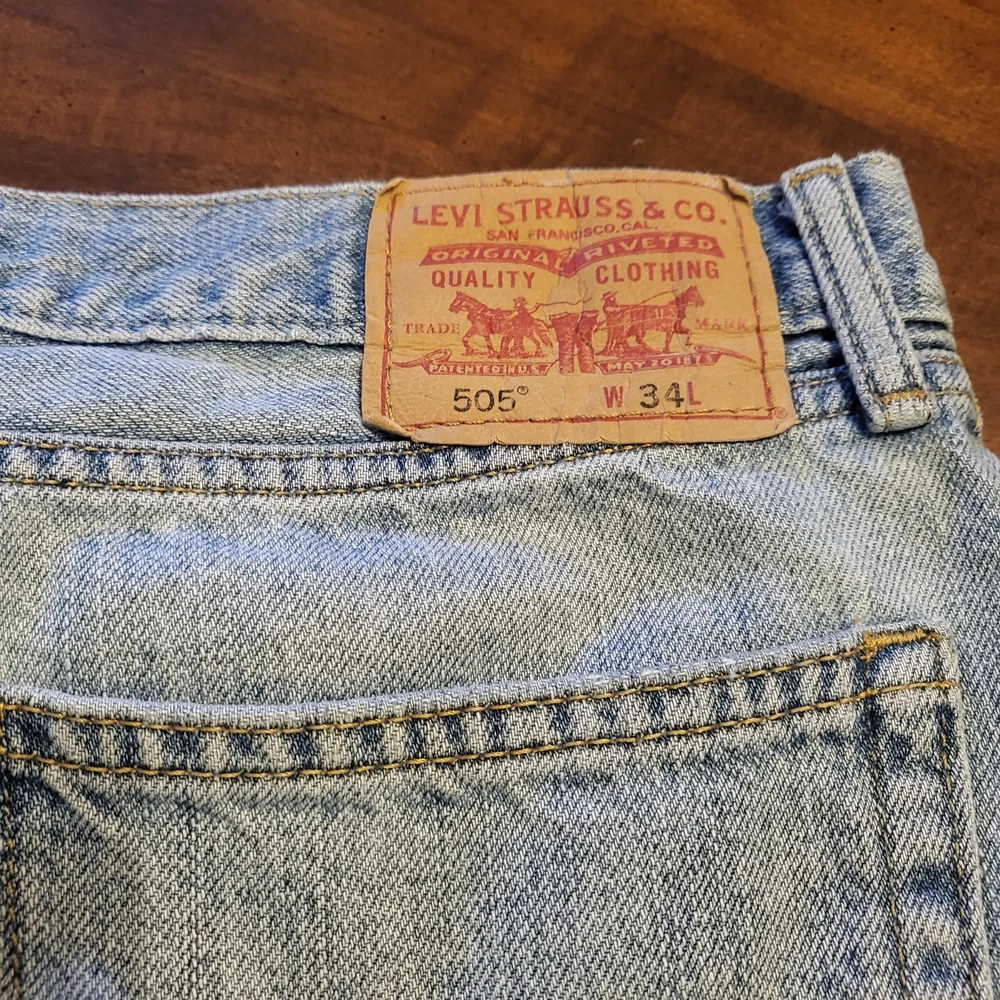 Vintage Levi's Light Blue Jean Shorts for Men 505